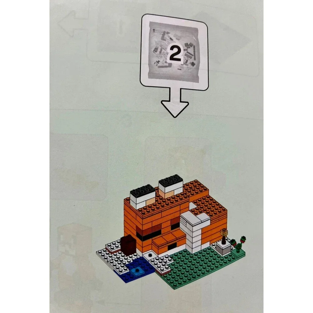 LEGO Minecraft The Fox Lodge 21178 Bag #2 Only Incomplete Sealed Parts Lot